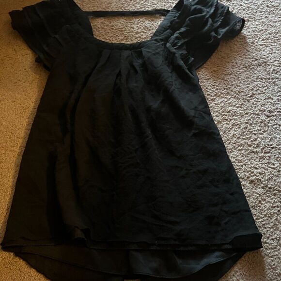 Elena Solano black silk blouse S - Picture 3 of 6